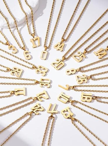 HEYOLL Number Necklace for Men Rustproof Stainless Steel Rope Chain Pendant Basketball/Soccer/Football/Baseball Stuff Accessories Jersey Number Necklaces For Boys Personalized Sports Jewelry Gifts thumbnail 6