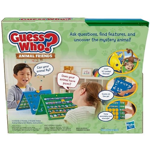 Hasbro Gaming Guess Who? Animal Friends Game | 2 Double-Sided Animal Sheets | 2-Player Board Games for Kids | Back to School Gifts | Ages 6+ (Amazon Exclusive) thumbnail 3