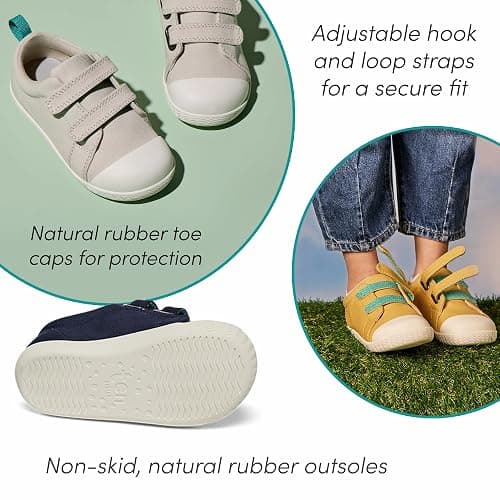Ten Little Eco Canvas Kids & Toddler Shoes - APMA-Accepted, Lightweight, Breathable, 100% Recycled Cotton Kids Shoes - Non-Slip, Wide Toe Box, Zero-Drop, Flexible Toddler Sneakers thumbnail 5