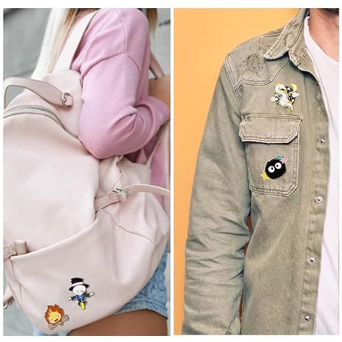 Pounchi Cute Calcifer Enamel Pins (4 Pcs) Anime Lapel Pin Office Supplies Cute Enamel Badge Gift for Bag Backpacks Teens thumbnail 6