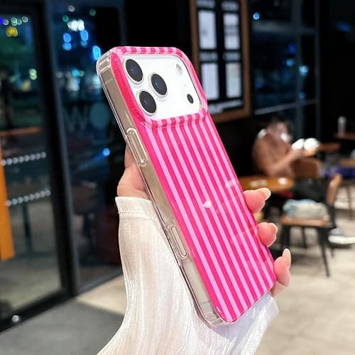 Jmltech Magnetic for iPhone 17 Pro Max Case Striped Phone Cases Cute Women Girly Trendy Shockproof Slim Soft TPU Hard PC Protective thumbnail 6