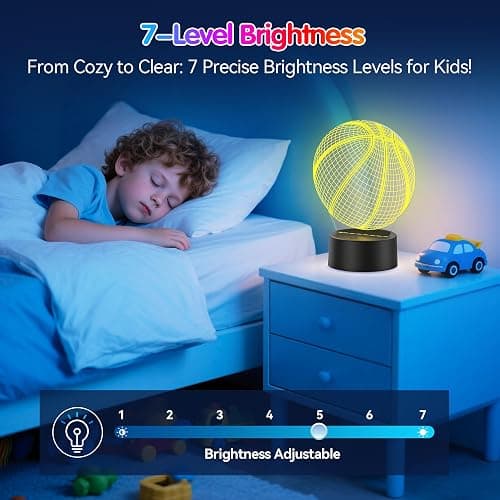 TECKNET 3D Night Light for Kids Boys Girls – 16 Colors LED Basketball Lamp with Remote & Touch Control, USB & Battery Powered Sports Night Light for Bedroom Decor, Basketball Gifts for Boys Girls 8-12 thumbnail 4