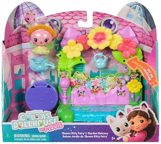 Gabby's Dollhouse: The Movie, Queen Kitty Fairy's Garden Balcony, with Toy Figure & Dollhouse Accessories, Kids Toys for Girls & Boys Ages 3 and Up thumbnail 4