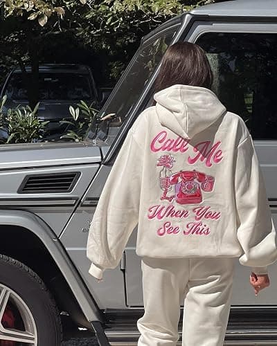 Juakoso Women Y2k Cute Graphic Hoodies Oversized Long Sleeve Coquette Sweatshirt Preppy Aesthetic Teen Girl Clothes thumbnail 3