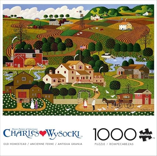 Buffalo Games - Charles Wysocki - Old Homestead - 1000 Piece Puzzle - Challenging Puzzle Perfect for Game Nights - Finished Size is 26.75 x 19.75 thumbnail 3