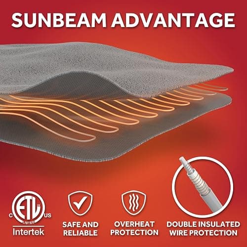 Sunbeam Royal Ultra Fleece Heated Electric Blanket Twin Size, 84" x 62", 12 Heat Settings, 12-Hour Selectable Auto Shut-Off, Fast Heating, Machine Washable, Warm and Cozy, Matcha thumbnail 8
