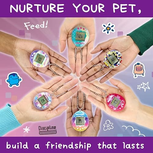 BANDAI - Tamagotchi Mascota Virtual Original Lots of Love 42975 Multicolor - Tu Fiel compañero Virtual en la Palma de tu Mano - Cuida, Juega y Disfruta - Juguete Electrónico para Mayores de 8 Años thumbnail 4