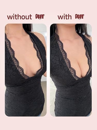 PUFF BODY Invisible Strapless Sticky Bra Push up for Women, Adhesive Bra for Backless Dress, Cleavage Lift Nipple Covers thumbnail 2