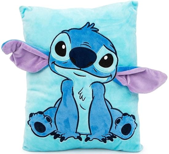 Jay Franco Disney Lilo & Stitch 3D Snuggle Pillow - Super Soft – Measures 15 Inches (Official Disney Product) - Image 1