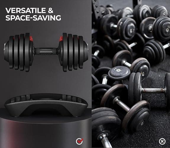 Adjustable Dumbbell pair Set 40 lbs  thumbnail 9