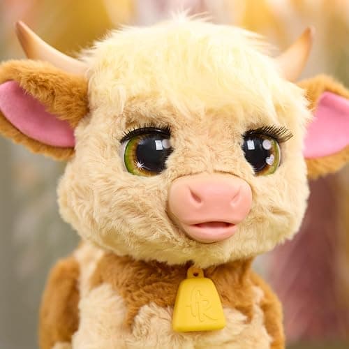 Just Play furReal Maggie The Feed & Follow Cow, 11 Inch Interactive Highland Mini Cow, for Boys and Girls, Ages 4 and up thumbnail 2