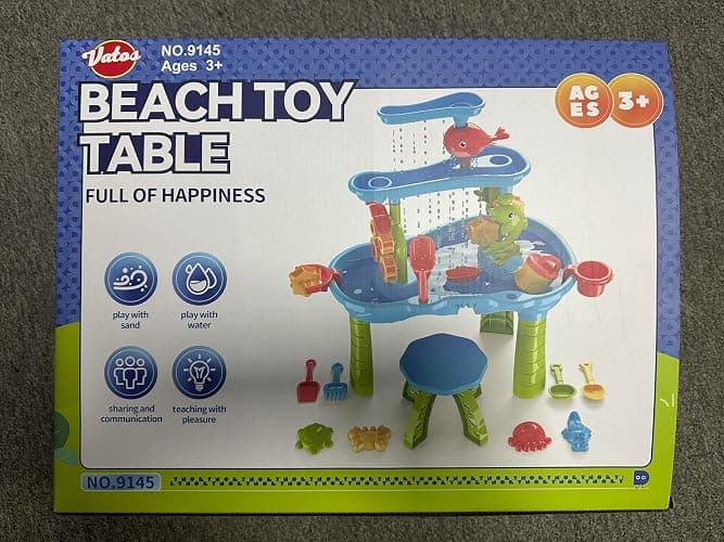 VATOS 3 Tier Sand Water Table, Kids Splash Sand Table Water Toys for Aged 3 4 5 6 7 8 9, Activity Sensory Table Summer Beach Outside Toys for Toddlers Kids thumbnail 13