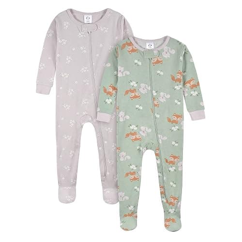 Gerber Baby Girls' 4-Pack Footed Pajamas - 18 Months Dreams Rainbows Pink thumbnail 3