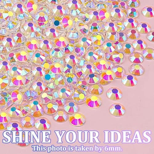 30000Pcs Resin Jelly Rhinestones with Tweezers for Crafting, Transparent AB Flatback Gems, Bedazzling Crystal with 3Pcs 10ml B7000 Jewelry Glue for DIY Crafts Clothing Tumblers Shoes Fabric Nail Art thumbnail 8