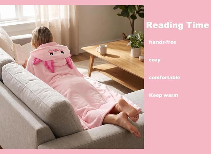 LABULA Wearable Blanket Hoodie for Women Men Cozy Flannel Blanket thumbnail 3