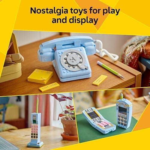 LEGO Creator 3in1 Retro Telephone Toy with Rotary Dial - Transforms into a 1980s Model or 2 Mobile Phones from the 2000s - Creative Gift for 8+ Year Old Girls & Boys - 31174 thumbnail 5