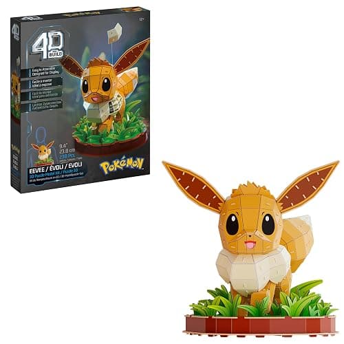 4D Build Pokémon Eevee 3D Puzzle Model Kit, Desk Décor, Shelf Display | 238 Premium EPS Foam Pieces, No Glue Or Tools Required, Build & Display Collectible Hobby Kit Gift For Fans Ages 12+ - Image 1