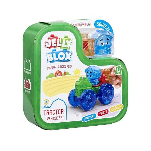 Jelly Blox Tractor Set | Includes 12 Pieces | Toddler & Preschool Building Blocks Kids Can Squeeze, Stretch, Squish | MESH ACCREDITED | Safety Tested & Ouch-Free | Sensory Play Toy for Ages 2+ thumbnail 7