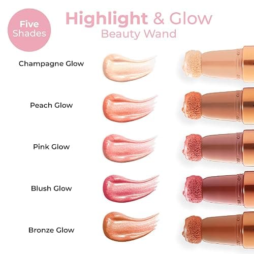 MCoBeauty - Highlight and Glow Beauty Wand - Buildable Liquid Highlighter - Champagne Shade - Liquid Cream with Cushion Applicator for Soft, Radiant Finish - Highlighters Makeup thumbnail 6