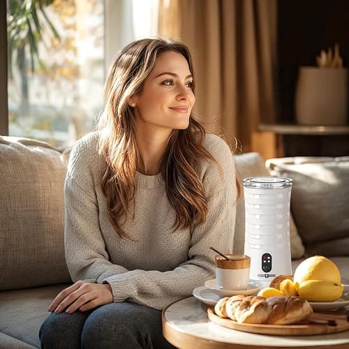 Milk Frother, Paris Rhône 4-in-1 Milk Steamer and Frother, Hot & Cold Foam Milk Warmer with Temperature Control, Auto Shut-Off Frothers for Coffee, Latte, Cappuccino, Macchiato thumbnail 2