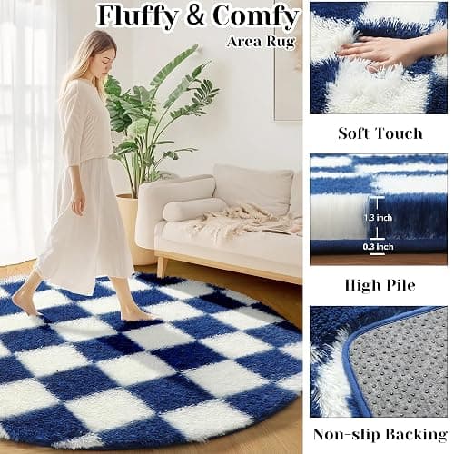 Round Rug 4ft Circle Area thumbnail 3