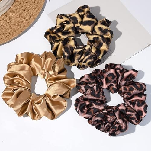 XL Big Silk Scrunchies for Women CEELGON Extra Large Scrunchie Satin Oversized Silk Thick Elastic Fluffy Hair Ties Jumbo Gigantic Soft Chiffon Cute Scrunchy Hair Scrunchies 6 Pack thumbnail 8