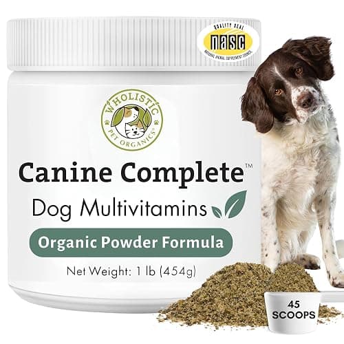 Organic Dog Vitamins | 1 Lb | 45 Scoops | Daily Dog Multivitamin with Prebiotics, Probiotics for Immune Support, Skin Coat, Digestion, & Joint Health | Canine Complete - Image 1