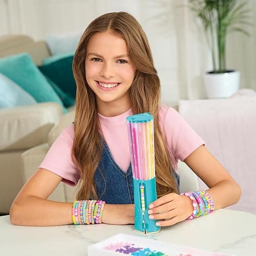 Make It Real: Swift Clicks - Heishi Bracelet Maker - 2047pc, DIY Jewelry Craft Kit, Design & Make 23 Bead Bracelets, Rotate-Click-Wear, Girls Kids 8+ thumbnail 6