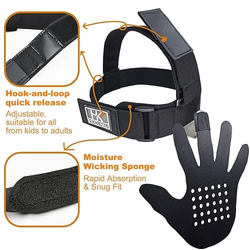 HOOJAKU 3D Hand-in-Face Basketball Training Mask, 2nd Gen with Moisture Wicking Sponge & Adjustable Strap, Enhance Shooting Accuracy Under Pressure for All Ages (Black) thumbnail 3