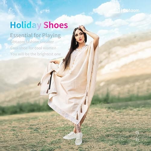 Obtaom Women Canvas Mules Memory Foam Clipper Fashion Sneakers Comfortable Slip-On Mule Backless Holiday Shoes thumbnail 2