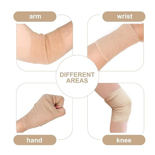 onida Adhesive Bandage Wrap 8pack，Cohesive Self Adhesive Tape,4" X 5 Yards Elastic Medical Non-Woven Sports Athletic Tape for Wrist,Ankle,Tattoo Grip Tape thumbnail 4
