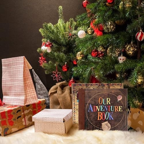 Our Adventure Book Travel Diary Photo Book, Scrapbook, Photo Album - Retro Vintage Souvenirs, DIY Guestbook for Anniversary, Wedding, Travel Writing, Baby & Friend Gifts, Heartfelt Present (Ball) thumbnail 9