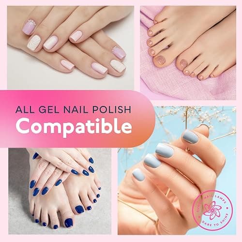 SUNUV UV LED Nail Lamp, LED UV Light for Gel Nails Polish with Removable Base, 4 Timer Settings Auto Sensor SUN2C Blue thumbnail 8