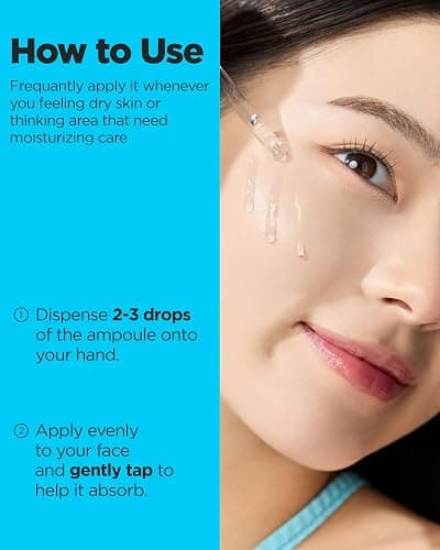 WELLAGE Real Hyaluronic Blue Ampoule 100, Korean Serum, Fragrance Free Hyaluronic Acid Ampoule with Panthenol, Wild yam, Centella for Sensitive Dry Skin Moisturizer 2.54 fl.oz thumbnail 8