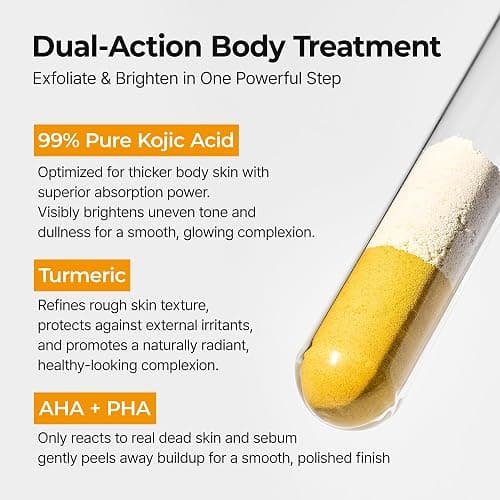 Dr.Melaxin Body Keratin Care Kojic Acid Turmeric Spray Gently Exfoliating Peeling Solution Korean Skincare All Skin Types 200ml thumbnail 4