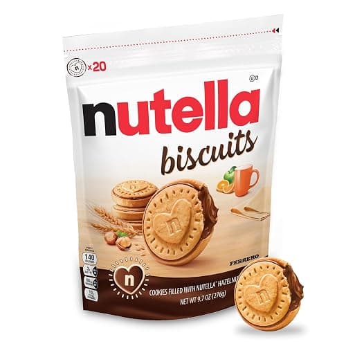 Nutella Biscuits Cookies, Sweet Snack Pack with Hazelnut Spread, 9.7 oz | Sweet snack, lunch snack, cookie snack packs, Nutella Biscuits Cookies with hazelnut spread for snacking anytime - Image 1