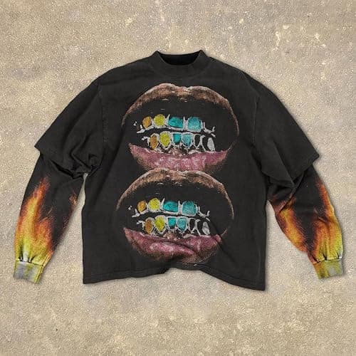 Goth Shirt Gothic Shirt Goth Long Sleeve Top thumbnail 4