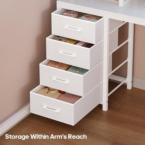 ADORNEVE Gaming Loft Bed Twin Size with Desk & RGB Hutch, White | 4 Storage Drawers, Safety Power Outlet, Metal Loft Bed with RGB Lights, Space Saving for Girls Small Room, Guardrail & Ladder thumbnail 9