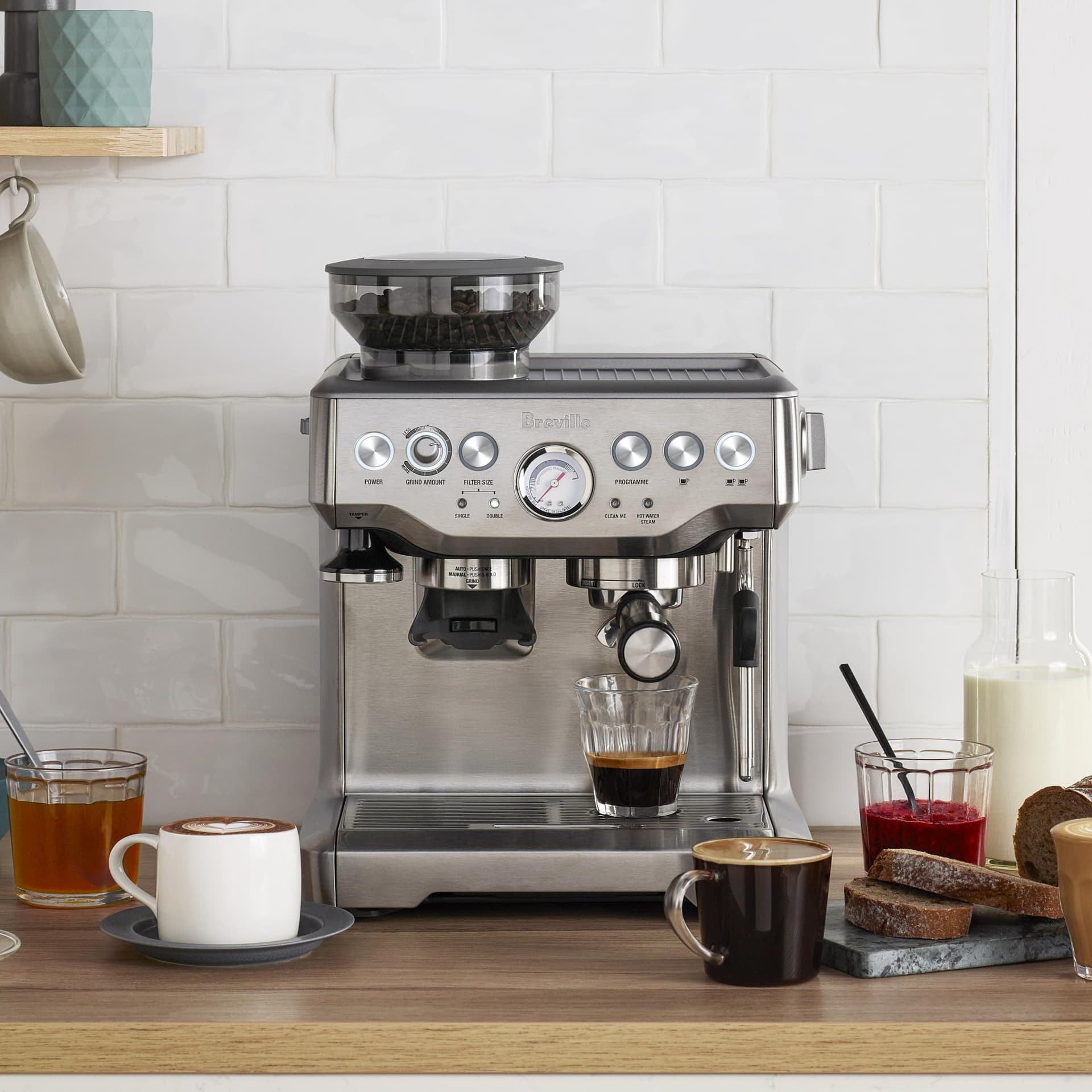 Breville Barista Express Espresso Machine, Brushed Stainless Steel BES870BSS thumbnail 2