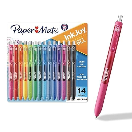 Paper Mate InkJoy Gel Pens, Assorted, Medium Point (0.7mm), 14 Count - Smooth Writing, Back to School, Teacher Supplies, Journaling, Note-Taking, Doodling - Image 1