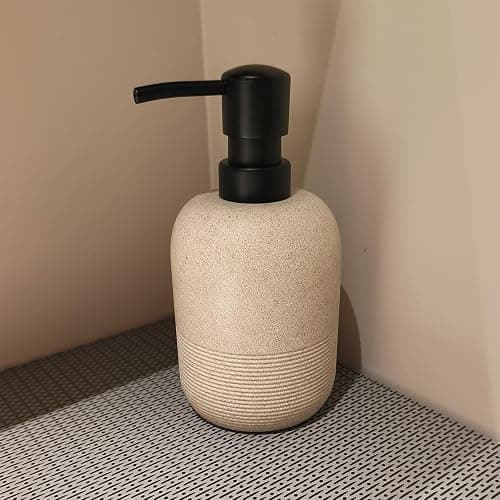 2pcs/Set Beige Soap Dispenser Set,Hand Soap Lotion Dispenser for Bathroom, for Elegant Bathroom Décor，soap Dispenser for Kitchen Sink thumbnail 2
