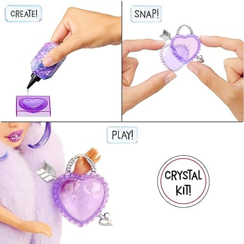 Rainbow High Creative Crystals Violet - Purple 11” Fashion Doll with Crystal Accessory Make It Kit, Ring for You, DIY, Crafts, Resin Play, Kids Gift 8+ thumbnail 4