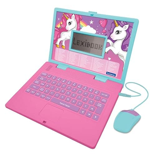 Lexibook, Unicorn Educational Laptop for Kids, JC598UNIi2 | English/Spanish, 124 activities, Learning games and music - Image 1
