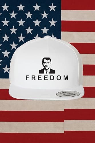 Charlie Kirk Freedom Hat Snapback Baseball Hat for Men & Women White thumbnail 2