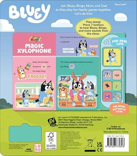 Bluey: Let's Play Games! Sound Book - PI Kids thumbnail 2