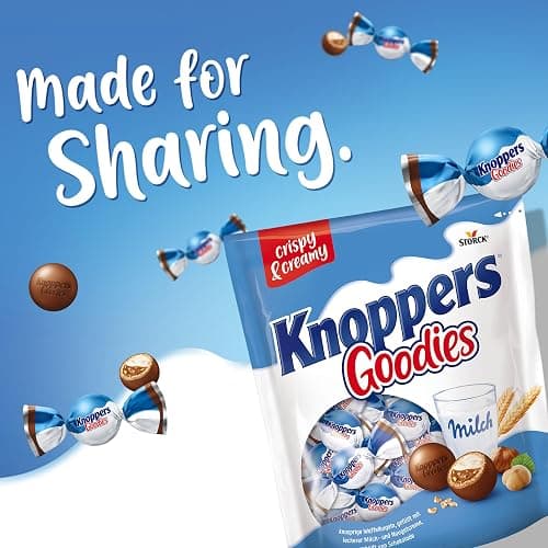 Knoppers Goodies Knusper Minis – 1 x 180g – knusprige Waffelkugeln gefüllt mit Haselnussstücken, Milch- und Nougatcreme, umhüllt von Schokolade thumbnail 5