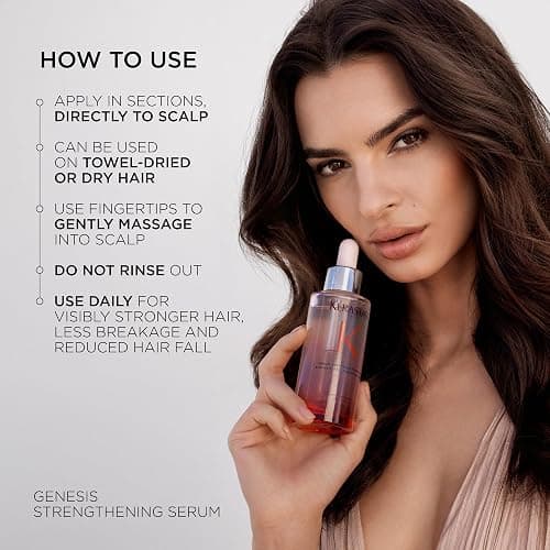 Kerastase Genesis Hair Serum | Daily Strengthening Treatment for Weak or Damaged Hair | Nourishes and Reinforces Hair | Anti-Breakage | Silicone-Free | For Weakened Hair | Serum Fortifiant thumbnail 3