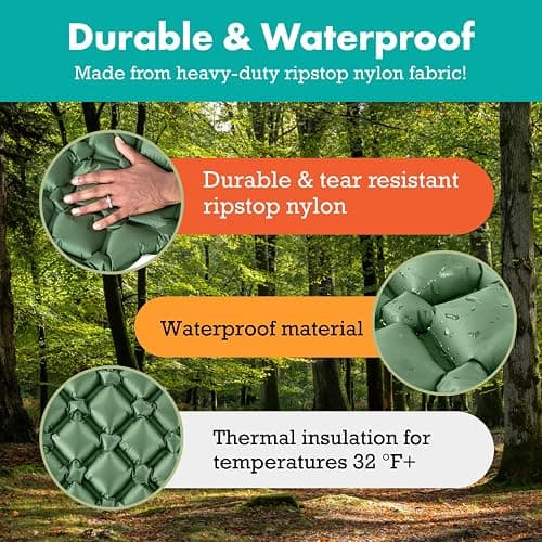 Sleepingo Ultralight Sleeping Mat - Inflatable & Compact Camping Air Mattress for Backpacking, Hiking- New thumbnail 5