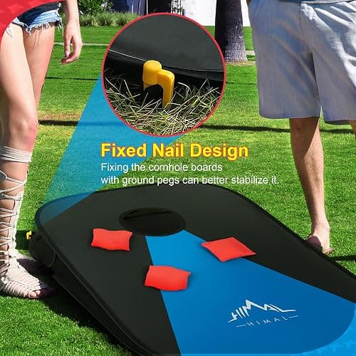 Himal Collapsible Portable Corn Hole Boards with 8 Cornhole Bean Bags (3 x 2-feet) thumbnail 5