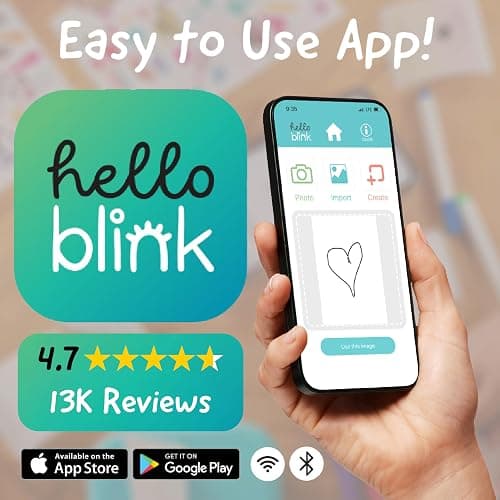 Sticker Maker by Hello Blink - Mini Stickers and Photo Printer - Small Portable Bluetooth Thermal Printer Sticker Machine for Kids Gifts - Aged 8+ - iPhone Android Compatible thumbnail 6